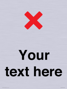 Custom plain background, red cross sign